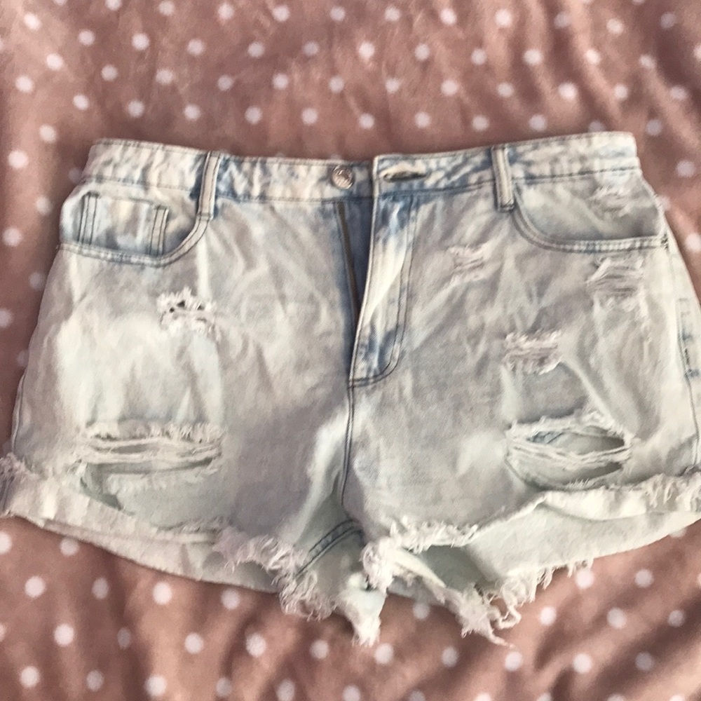 Destroyed Denim Shorts